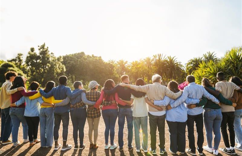 People together in a group